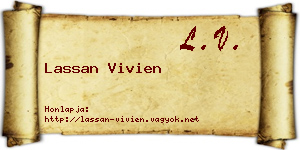 Lassan Vivien névjegykártya